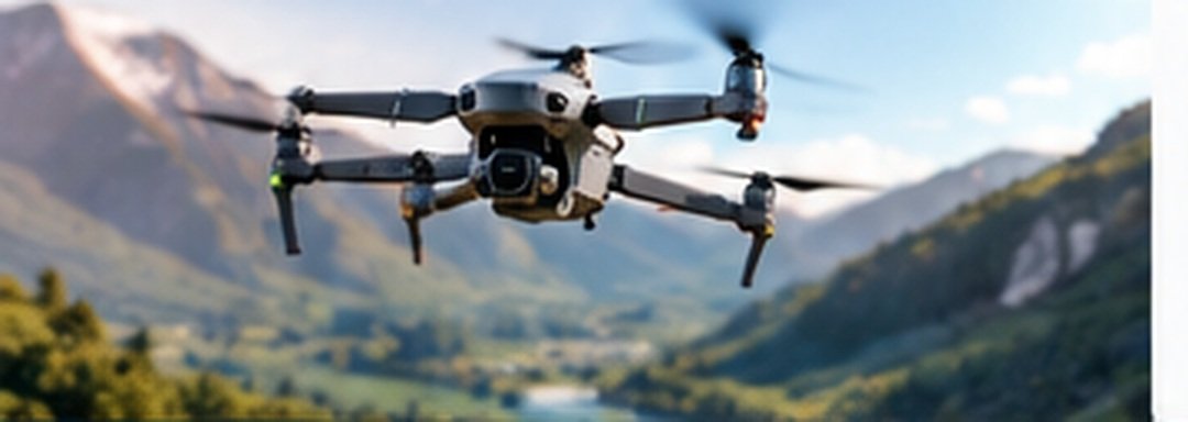 Drone flying through a mountain landscape